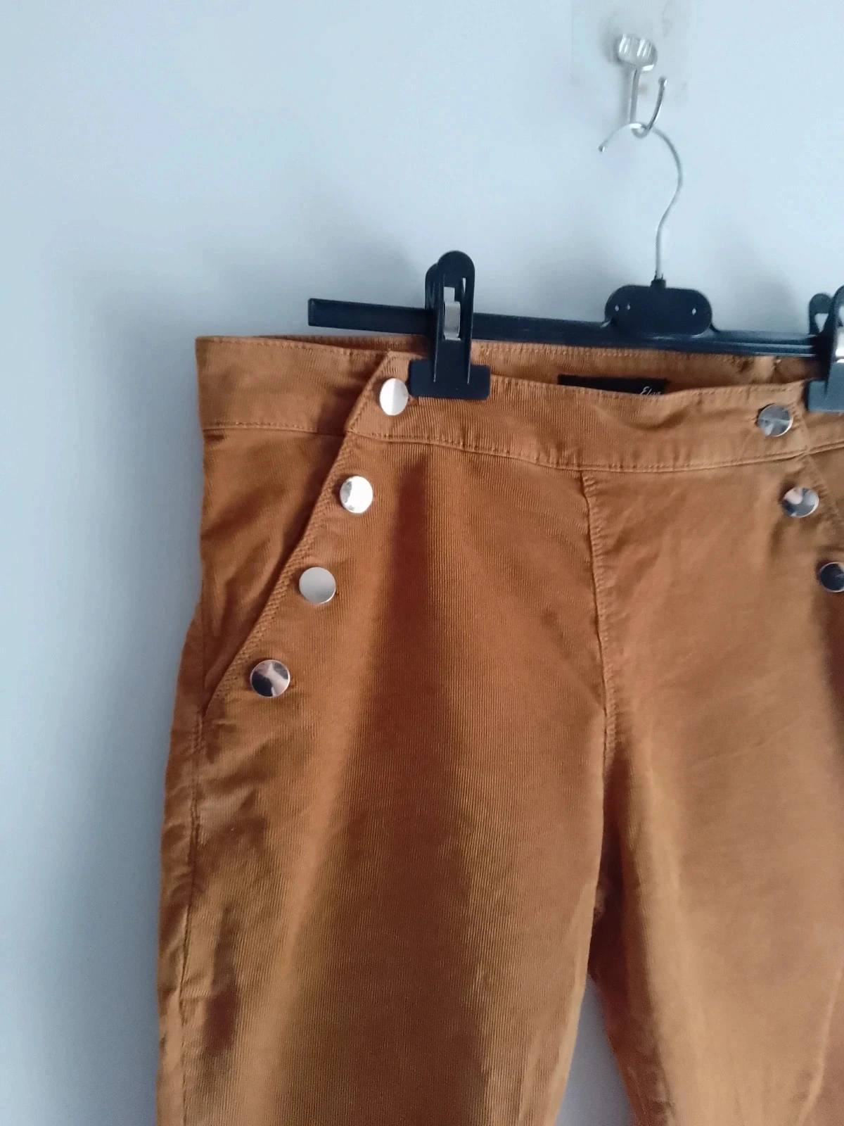 Pantalón bohemio de terciopelo 40 mostaza amarilla – photo 2